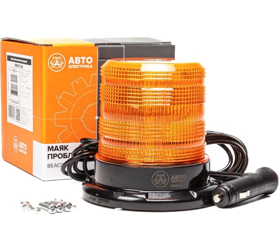 Изображение товара Импульсный маяк АВТОЭЛЕКТРИКА МИМ-03 АЕ 30 светодиодов магнит/болты, 1 режим, h 122 мм, d 128 мм МИМ-03 09.02437