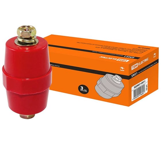 Изображение товара Силовой изолятор с болтом TDM SM51 H51xD35xM8мм SQ0807-0011