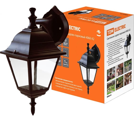 Изображение товара Светильник уличный четырехгранник TDM ELECTRIC, 60Вт, вниз, бронза SQ0330-0032