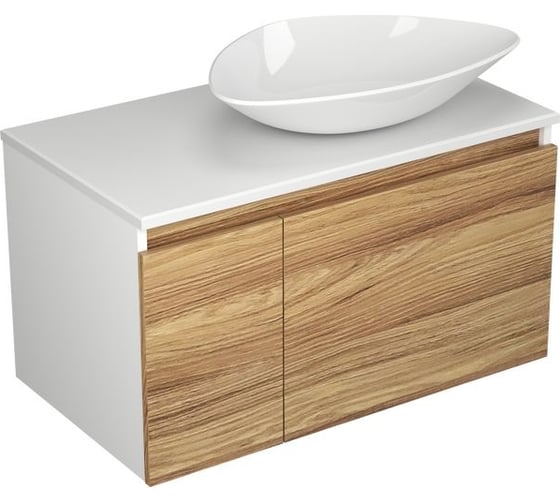 Изображение товара Тумба с раковиной Bauedge (тумба Bau Dream Blackwood 80, умывальник BAU Triangle 59x39) BD0490