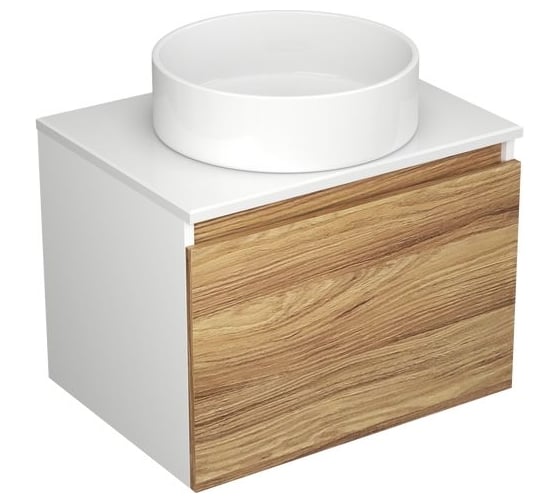 Изображение товара Тумба с раковиной Bauedge (тумба Bau Dream Blackwood 60, умывальник BAU Dream круглый D41) BD1388