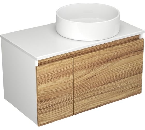 Изображение товара Тумба с раковиной Bauedge (тумба Bau Dream Blackwood 80, умывальник BAU Dream круглый D41) BD0508