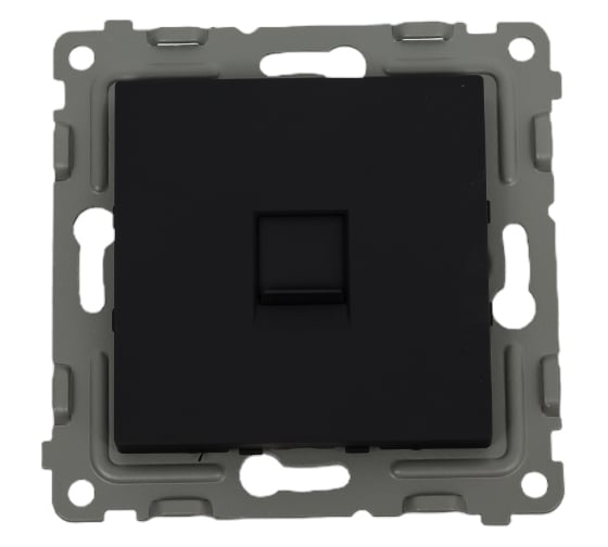 Изображение товара Розетка компьютерная 1-местная TOKOV ELECTRIC СП Pixel RJ45 кат.5E механизм карбон TKE-PX-RC1-C14