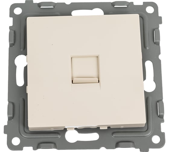 Изображение товара Розетка компьютерная 1-местная TOKOV ELECTRIC СП Pixel RJ45 кат.5E механизм бежевый TKE-PX-RC1-C02