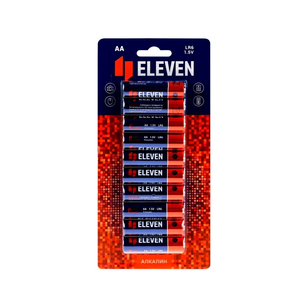 Изображение товара Батарейки AA LR6 алкалиновые Eleven 10 шт. пальчиковые щелочные