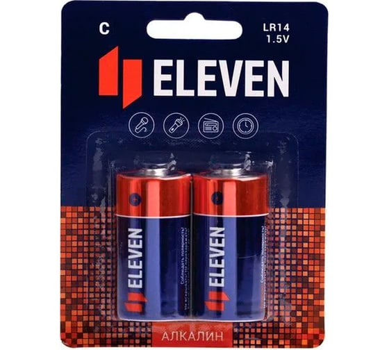 Изображение товара Батарейка Eleven C LR14 алкалиновая, BC2 301750
