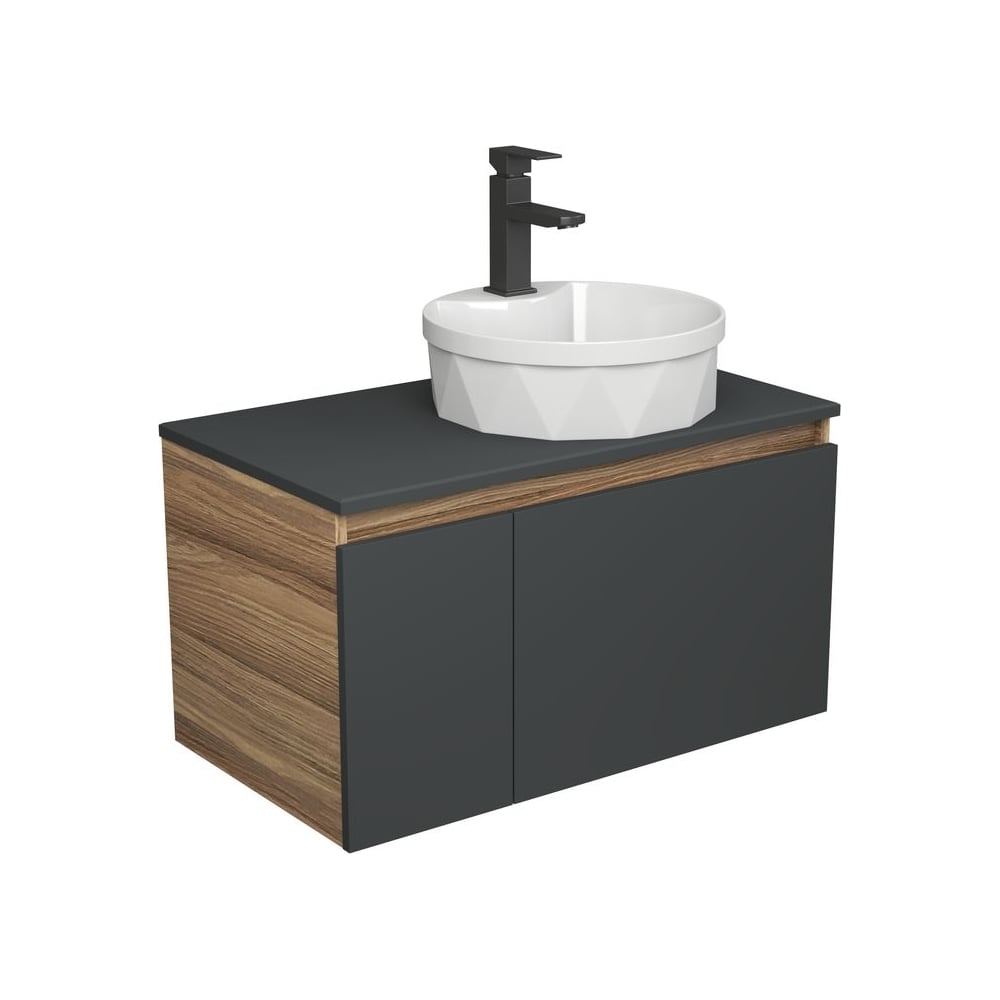 Изображение товара Комплект для ванной Bauedge 3 предмета тумба раковина смеситель современный стиль