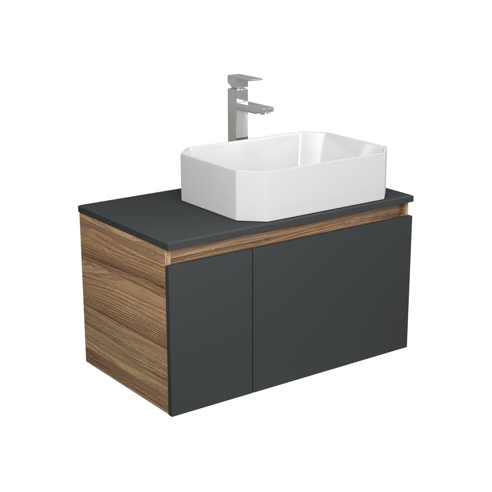 Изображение товара Комплект для ванной Bauedge 3 предмета тумба раковина смеситель современный стиль