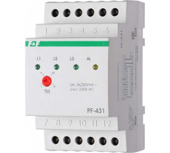 Изображение товара Автоматический переключатель фаз F&F PF-431, с приоритетной фазой EA04.005.001