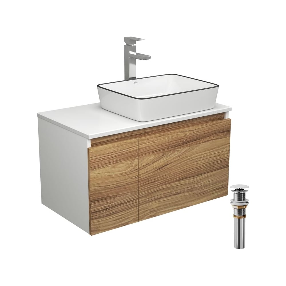 Изображение товара Комплект для ванной Bauedge 4 предмета тумба раковина смеситель modern дизайн