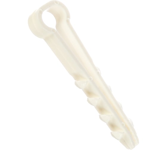 Изображение товара Дюбель хомут КРЕП-КОМП для крепления ПРЯМОУГОЛЬНОГО кабеля цвет-белый 8х5 100шт дх85