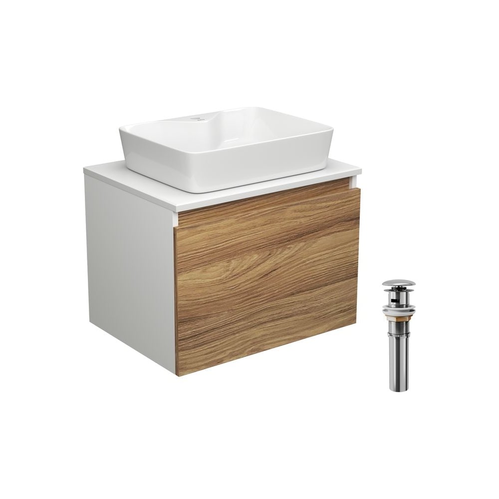 Изображение товара Тумба с раковиной Bauedge BD1870 серия DREAM современный дизайн белый