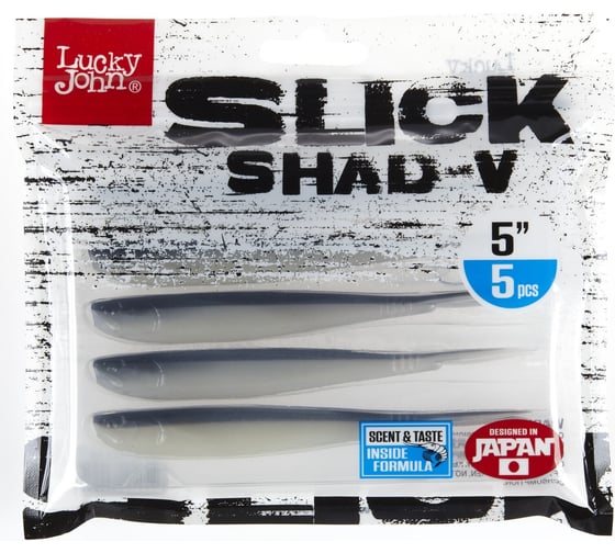 Изображение товара Слаги Lucky John LJ 3D Series SLICK SHAD-V 5.0in 12.7 см, цвет 014, 5 шт 140423-014