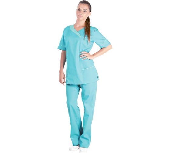 Изображение товара Костюм ГК Спецобъединение ШАРМ, бирюзовый, р. 120-124, рост 170-176 Кос 728/120/170