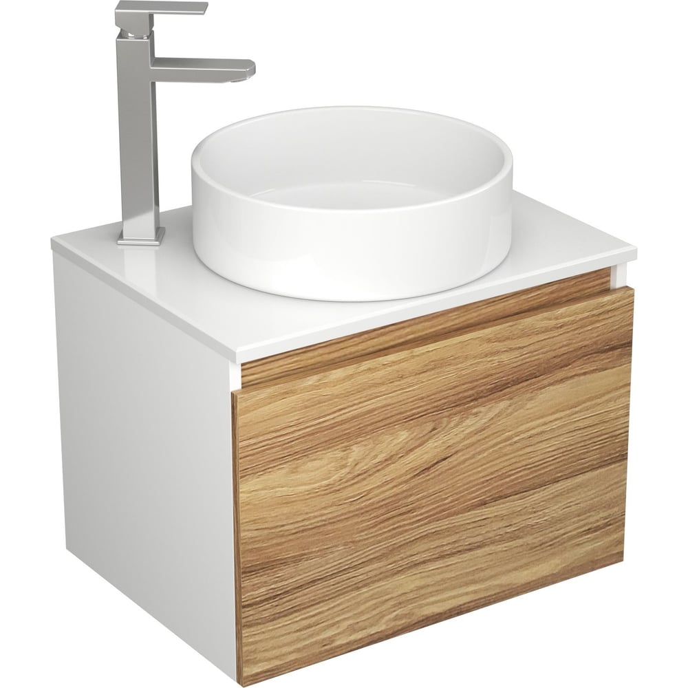 Изображение товара Комплект для ванной Bauedge 3 предмета тумба раковина смеситель Bau Dream