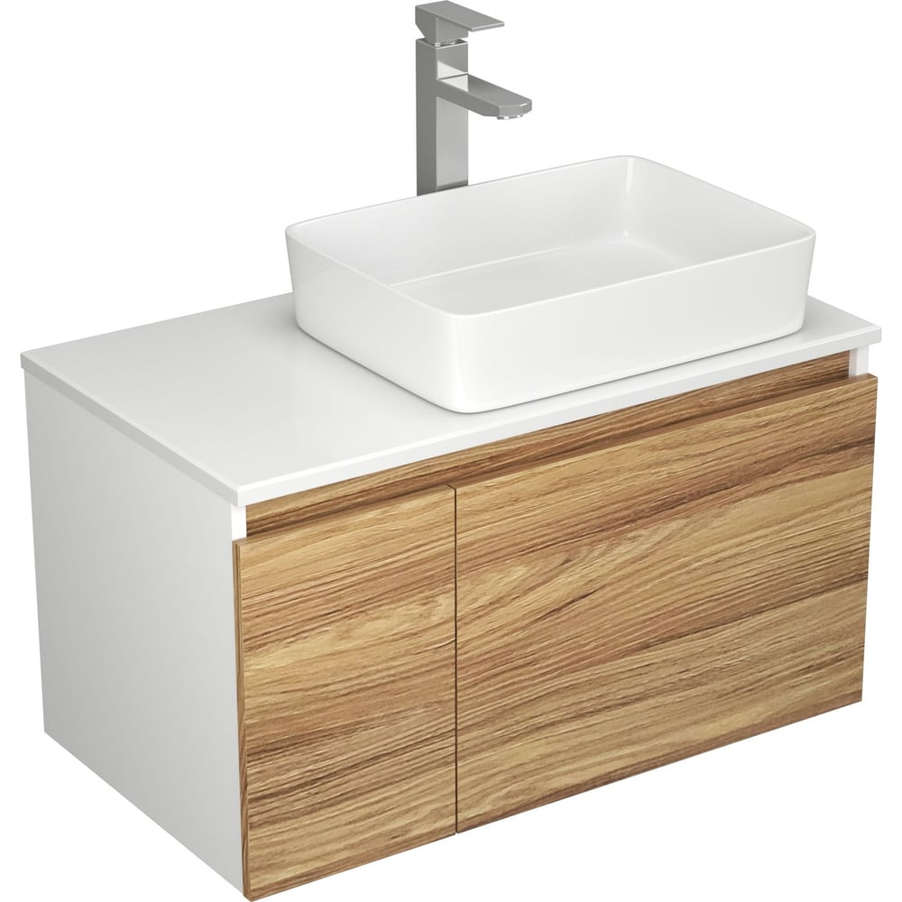 Изображение товара Комплект для ванной Bauedge 3 предмета с раковиной и смесителем