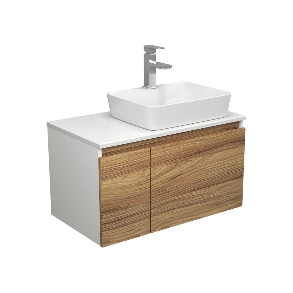 Изображение товара Комплект для ванной Bauedge 3 предмета тумба и раковина с смесителем