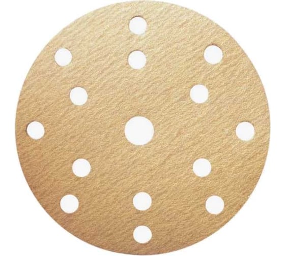 Изображение товара Шлифовальные круги на липучке 150 мм, Р120, 15 отверстий, 10 штук Vitatools G-150-P120-15-10