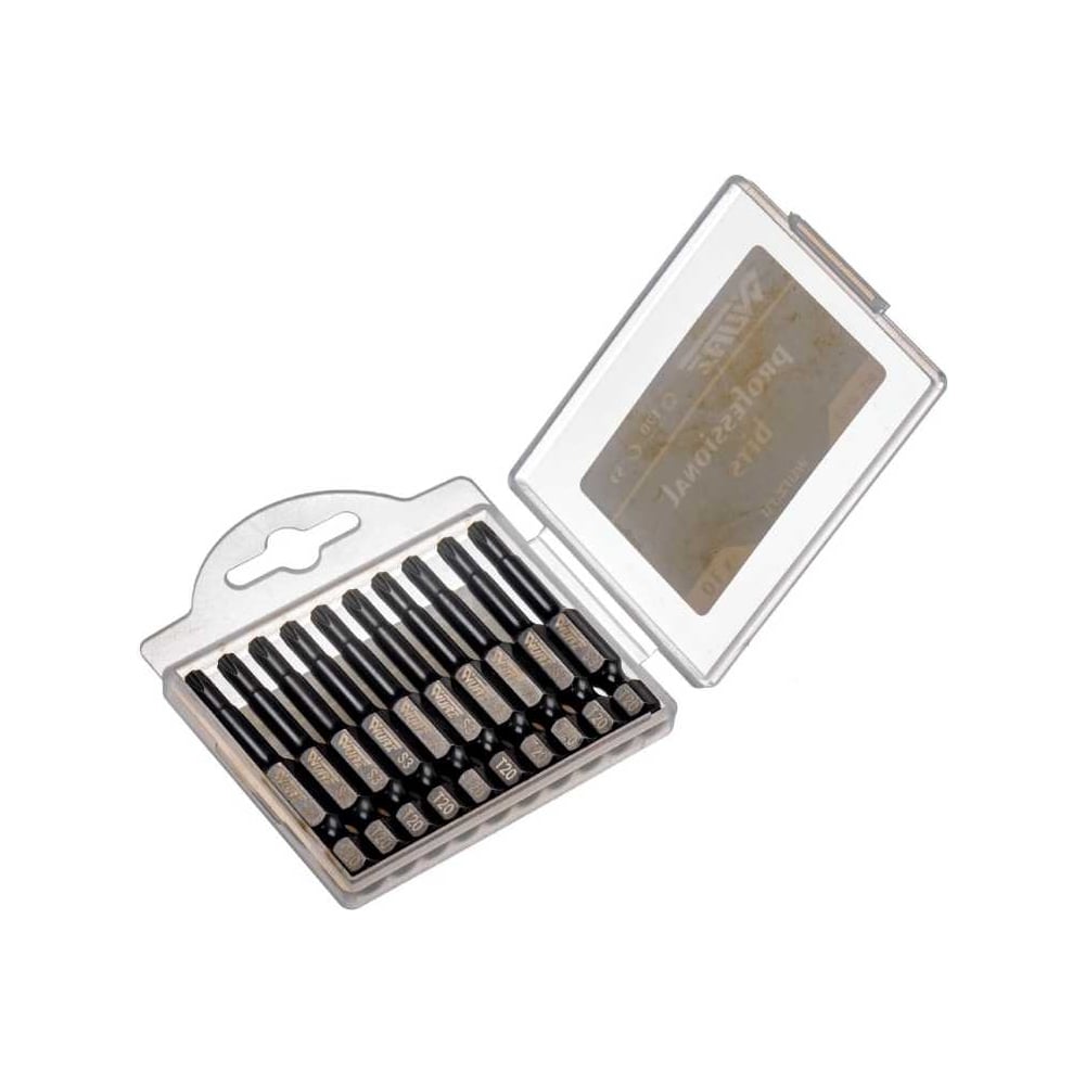 Изображение товара Набор бит WURZ T20 50 мм 10 шт магнитный наконечник