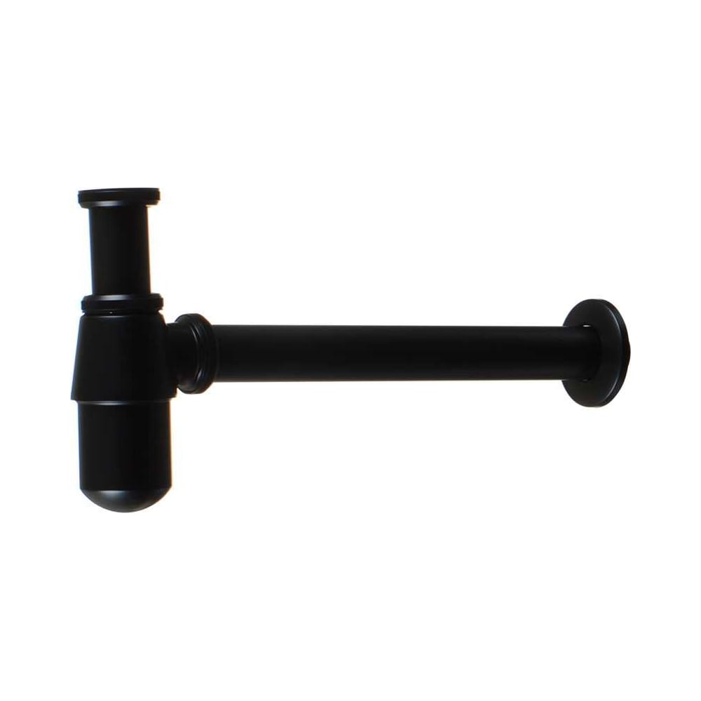 Сифон для раковины без выпуска бутылочный латунный black матовый Classica TeRma 1 1/4" 10087. Предназначен для соединения раковины с системой канализации и создания гидрозатвора, препятствующему появлению в помещении запахов из канализации.