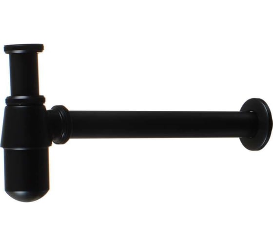 Изображение товара Сифон для раковины Terma без выпуска, бутылочный, латунный, black pearl Classica, 1 1/4" 10087 18839