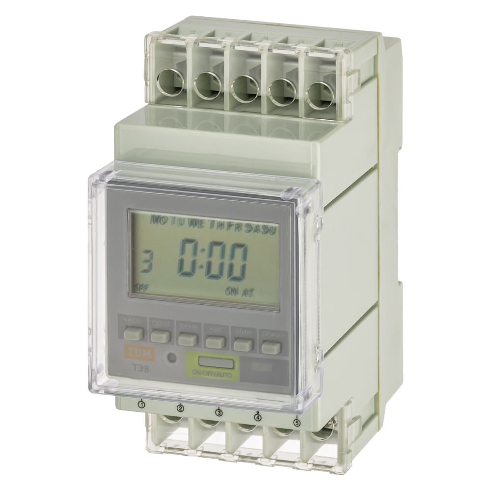 Изображение товара Таймер TDM ELECTRIC электронный ТЭ8A-1мин/7дн-8on/off-16А-DIN SQ1503-0002 Изображение товара Таймер TDM ELECTRIC электронный ТЭ8A-1мин/7дн-8on/off-16А-DIN SQ1503-0002