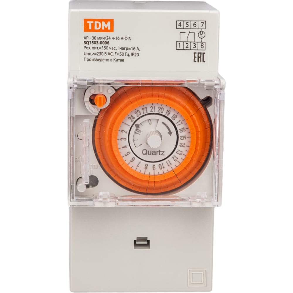 Аналоговое суточное реле TDM реле аналоговое суточное tdm electric ар 30мин 24ч 16а