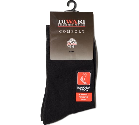 Изображение товара Носки мужские DIWARI COMFORT Махровая стопа 6С-18СП рис.000 р. 42-43 черный 1001330340030012000