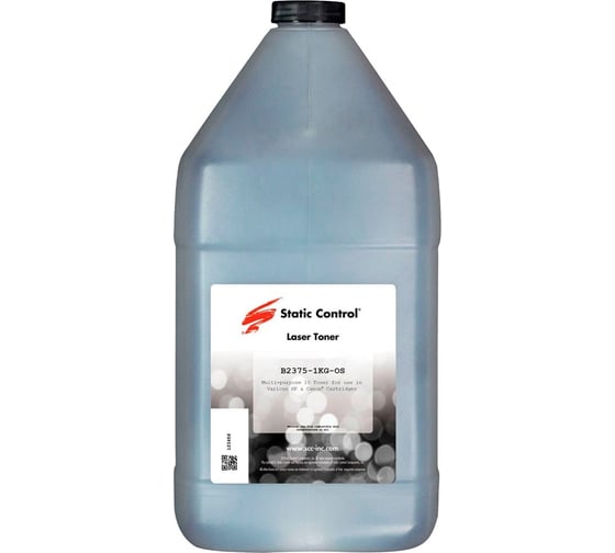 Изображение товара Тонер STATIC CONTROL B2375-1KG-OS черный, флакон 1000 гр., для принтера Brother HL-2375 1546245