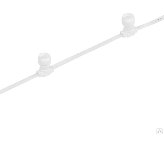 Изображение товара Белт-лайт Neon-Night 2 жилы 50м шаг 40см 125 патронов E27 IP65 белый плоский провод каучук 331-252