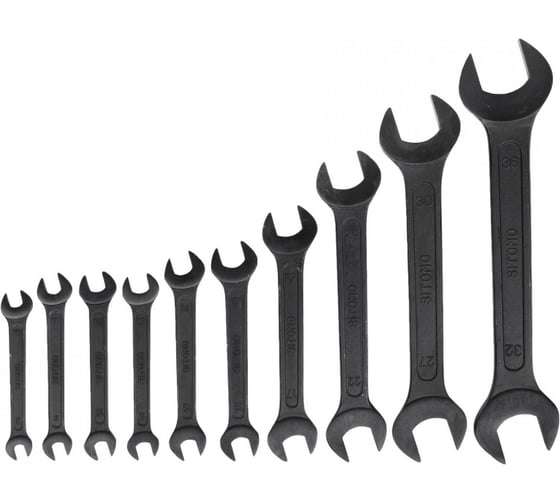 Изображение товара Набор гаечных рожковых двусторонних ключей 10 шт 8-36 SITOMO 43118