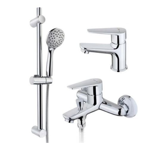 Изображение товара Набор смесителей Teka SINEU для умывальника и ванны, с душевым набором 837101210
