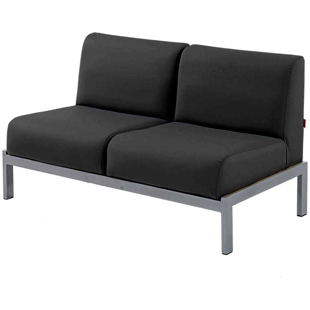 Изображение товара Диван Фабрикант Кожа иск., PV, 1 (черный), AL Сандра 2х-местный 4610097305917