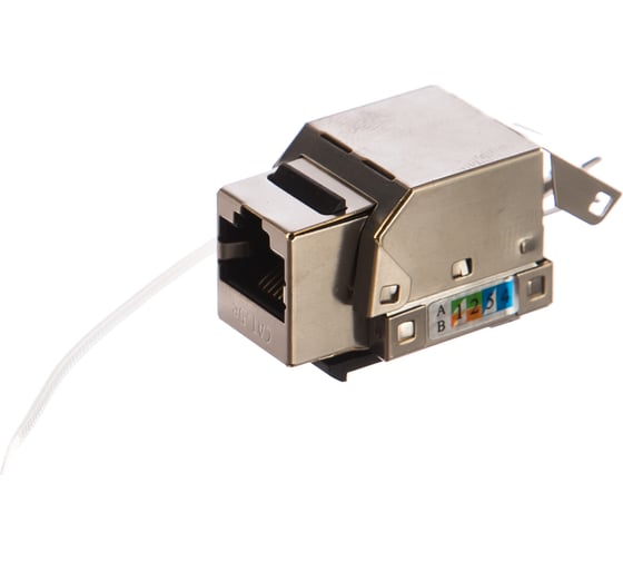 Изображение товара Модуль Keystone NETLAN категория 5e, RJ45/8P8C, экранированный, металлик, 10шт. EC-UKJ-SD2-MT-10