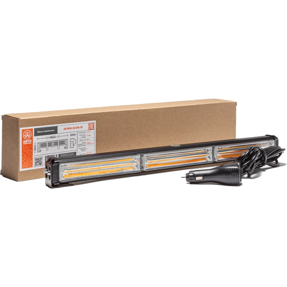 Изображение товара Маяк-стробоскоп АВТОЭЛЕКТИРИКА AE18W-3COB-1S 18 Вт 12/24 В