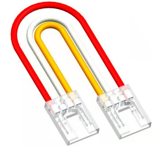 Изображение товара Комплект коннекторов Apeyron (2 клипсы с провод) для светодиод.ленты 12/24В, COB, ССТ, IP20 09-99