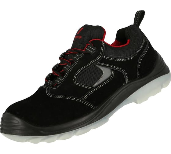 Изображение товара Полуботинки Nitras замша чёрная, ПУ/ТПУ, СтВноП 200 Дж, ТекстАПСт, ESD МБС КЩС. N, 7310-44