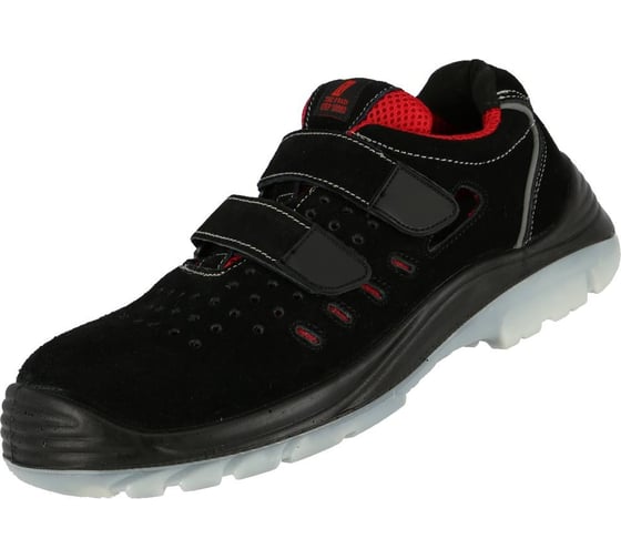 Изображение товара Полуботинки Nitras с перфорированной замшей, чёрная, ПУ/ТПУ, СтВноП 200 Дж, ТекстАПСт, ESD МБС КЩС. N, 7312-45