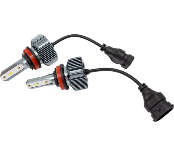 Изображение товара Автолампа-LED SKYWAY аналог ксенона, H11, ФОТОН (V2), 12/24 V, 18 W, 6000 K, 4000 Lm, 1-контролер, комплект 2 шт, радиатор S08701044