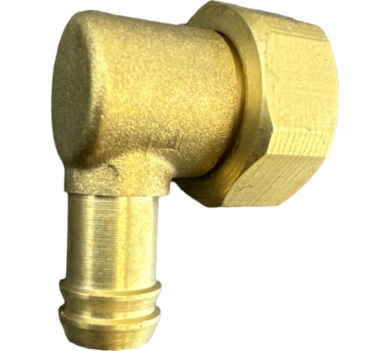 Изображение товара Штуцер уголок с накидной гайкой угловой латунный для душевой кабины GRIALE Фитинг концевой (комплект 1 шт.), внутренняя резьба 1/2 дюйма х 10 мм под хомут DK-422A