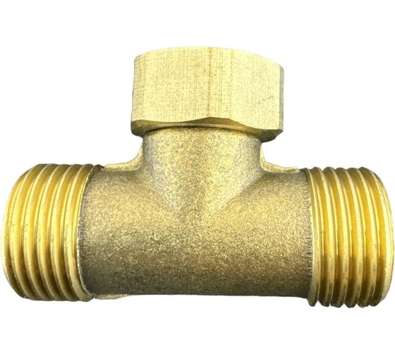 Изображение товара Фитинг Тройник GRIALE 1/2" ш/г/ш латунный для труб и смесителей промежуточный для внутренней разводки воды DK-420