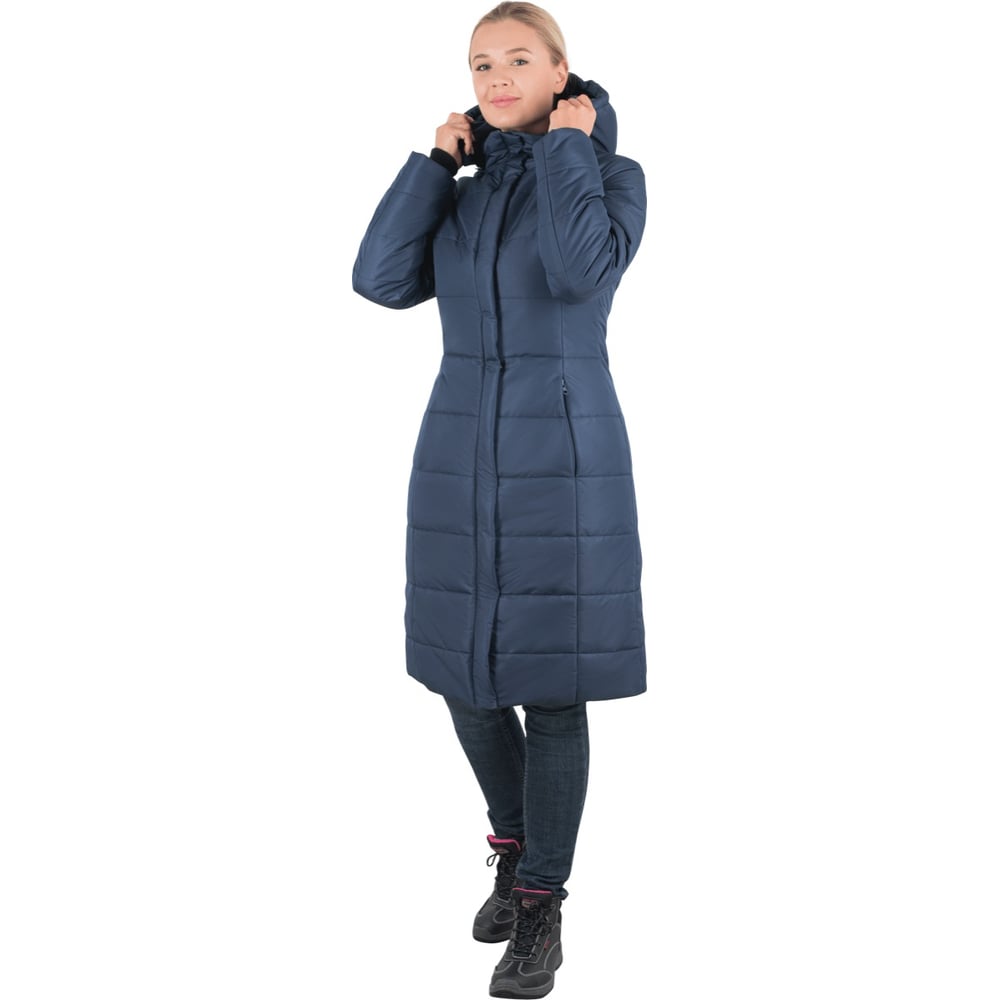 Утепленное женское пальто гк спецобъединение фьюжен темно-синий, размер 112-116, рост 158-164 пал 002/112/158