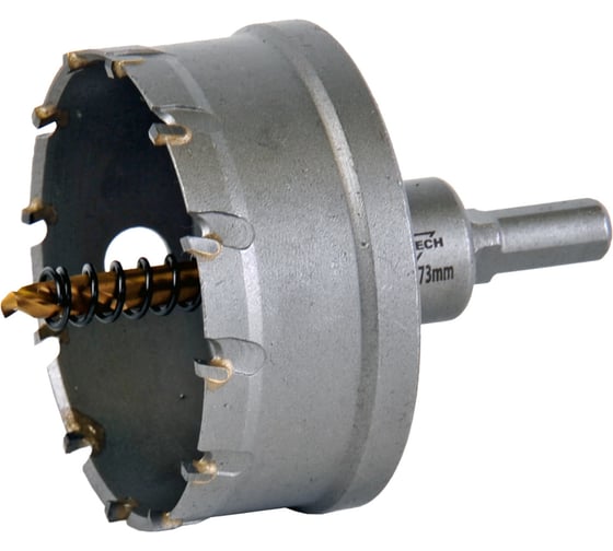 Изображение товара Коронка твердосплавная по металлу 73 мм, в сборе Elitech 1820.140000 204132