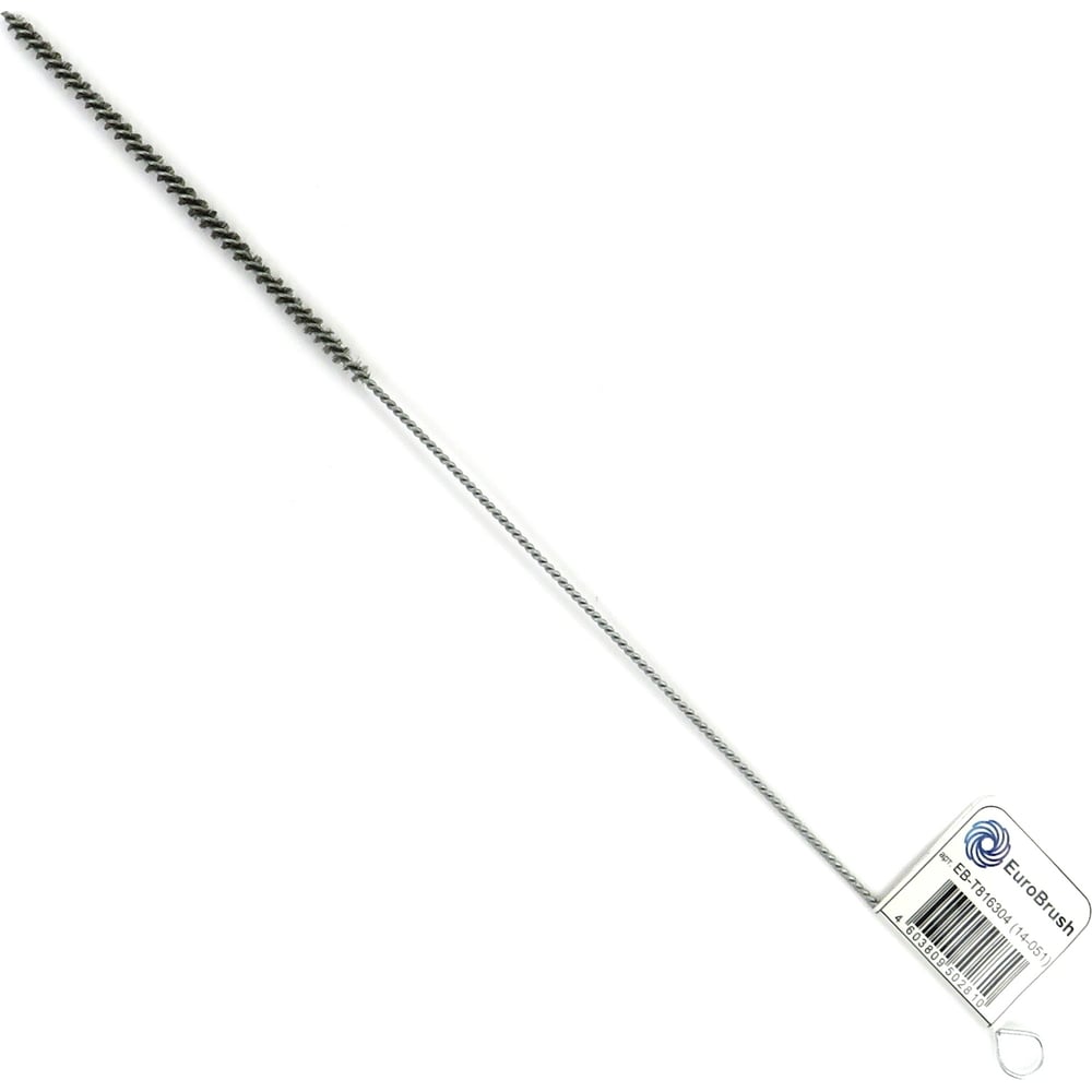 Изображение товара Щетка ерш 4x100x300 мм с хвостовиком и кольцом нержавеющая сталь EuroBrush EB-T816304