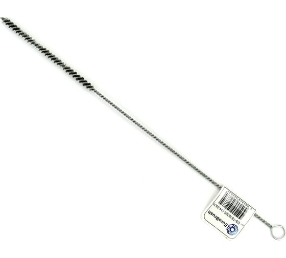 Изображение товара Щетка ерш 6x100x300 мм, с хвостовиком + кольцо, ворс гофрированная нержавеющая сталь 0.08 мм EuroBrush EB-T816306