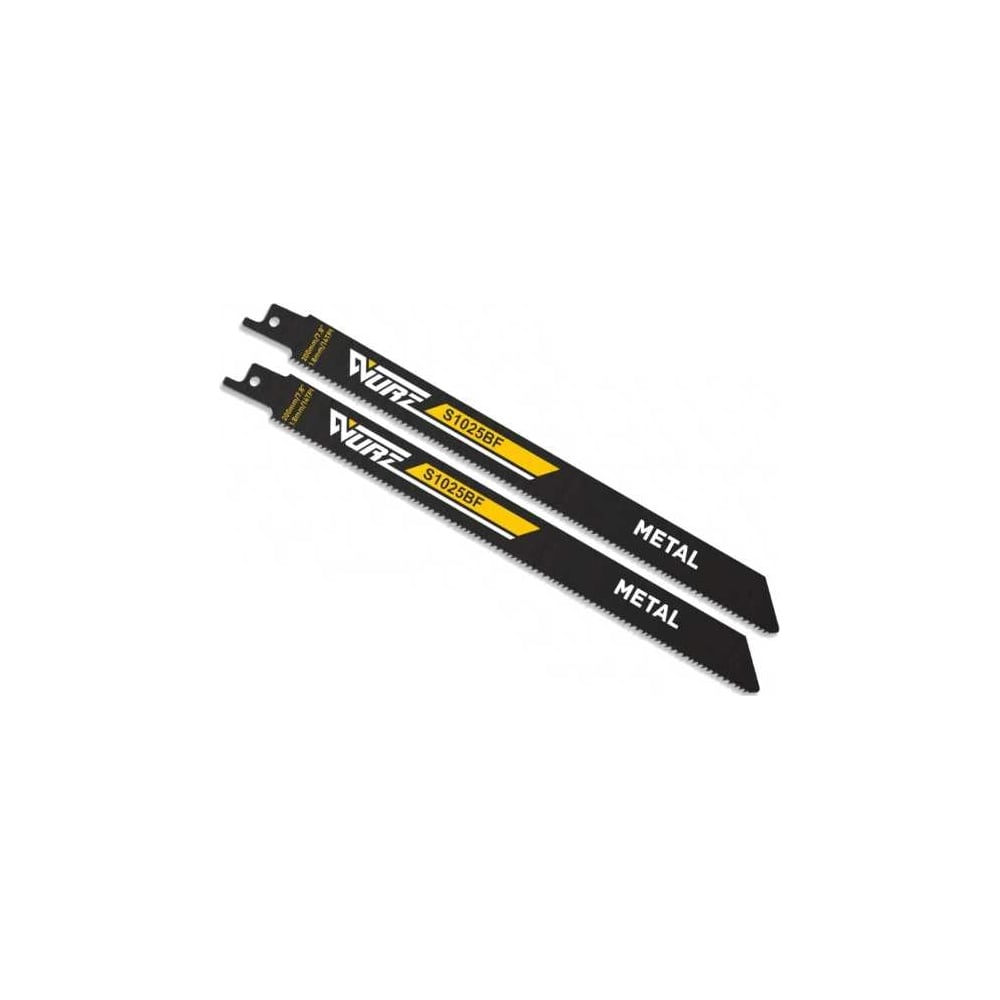 Изображение товара Полотно по металлу биметалл 200x19x1.2 мм 2 шт для сабельной пилы WURZ S1025BF
