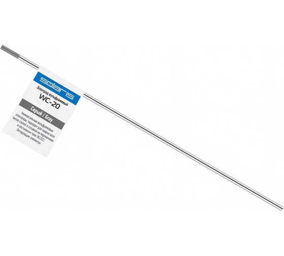 Изображение товара Электрод вольфрамовый WC-20, 2.4 мм, серый SOLARIS WM-4542