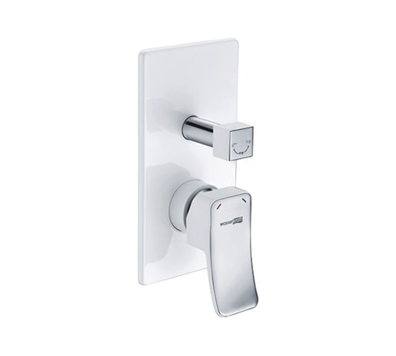 Изображение товара Смеситель для ванны и душа WasserKRAFT Aller 10641WHITE 10641W