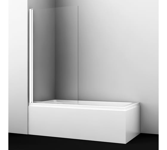 Изображение товара Стеклянная шторка на ванну WasserKraft BerkelСтеклянная шторка, HITE 48P01-80W