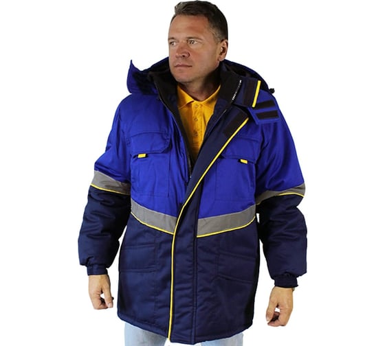 Изображение товара Куртка мужская утепленная Уралспецзащита "Северная широта" синий/васильковый, Большой размер 64-66/158-164 з43-ку-син-64-158